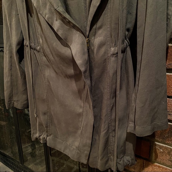 Bleuh Ciel Green Army Waterfall Jacket Coat XS - Picture 5 of 8